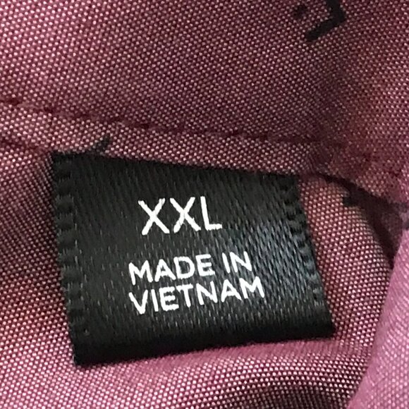 Travis Mathew Shirt Men XXL Purple Geometric Button Up Pocket Short Sleeve 17435 - Picture 4 of 13